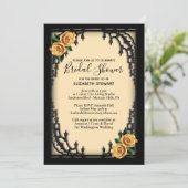 イエローローズゴシックブライダルシャワー 招待状 (スタンド正面)