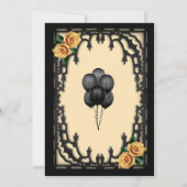 イエローローズゴシックブライダルシャワー 招待状 (裏面)