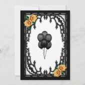 イエローローズゴシックブライダルシャワー 招待状 (裏面)