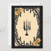 イエローローズゴシックリハーサルディナーイエロー 招待状 (裏面)