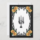 イエローローズゴシックリハーサルディナーホワイト 招待状 (裏面)