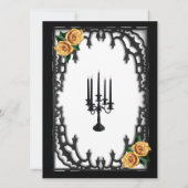 イエローローズゴシックリハーサルディナーホワイト 招待状 (裏面)