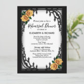 イエローローズゴシックリハーサルディナーホワイト 招待状 (スタンド正面)