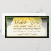 イエローローズゴールデンありがとう同情カード サンキューカード (正面/裏面)