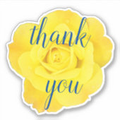 イエローローズサンキューフローラ結婚式誕生日 シール (正面)