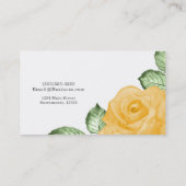イエローローズシックエレガントフローラカントリー素朴 名刺 (裏面)