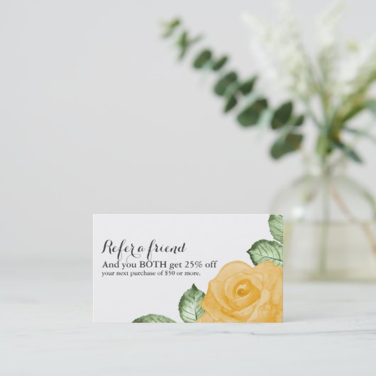 イエローローズシックエレガントフローラフレンド参照 紹介カード (スタンド正面)