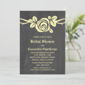 イエローローズシャルボードブライダルシャワー招待状 招待状 (スタンド正面)