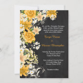 イエローローズシャルボード5x7結婚式招待状 招待状 (正面)