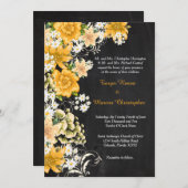 イエローローズシャルボード5x7結婚式招待状 招待状 (正面/裏面)