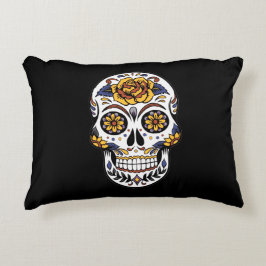 イエローローズシュガースカルオンブラック アクセントクッション