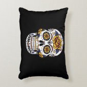 イエローローズシュガースカルオンブラック アクセントクッション (正面(垂直))