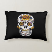 イエローローズシュガースカルオンブラック アクセントクッション (裏面)