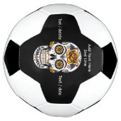 イエローローズシュガースカルオンブラック サッカーボール (回転)