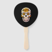 イエローローズシュガースカルオンブラック ハンドファン (裏面)