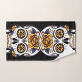 イエローローズシュガースカルオンブラック バスタオルセット (ハンドタオル)