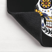 イエローローズシュガースカルオンブラック マウスパッド (コーナー)