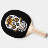 イエローローズシュガースカルオンブラック 卓球ラケット (横)