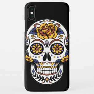 イエローローズシュガースカルオンブラック iPhone XS MAXケース