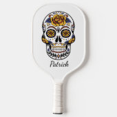 イエローローズシュガースカル個人名 ピックルボールラケット (裏面)