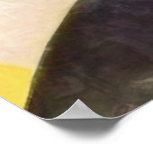 イエローローズジオメトリックスタイルとアールデコ ポスター (角)