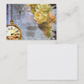 イエローローズスティームパンクビジネスカード 名刺 (正面/裏面)