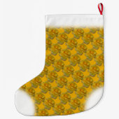 イエローローズストッキングバラクリスマスストッキングクスト ラージクリスマスストッキング (裏面)