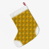 イエローローズストッキングバラクリスマスストッキングクスト ラージクリスマスストッキング (裏面 (吊り時))