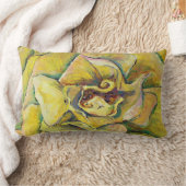 イエローローズスワール装飾用クッション ランバークッション (ブランケット)