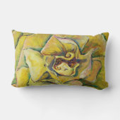 イエローローズスワール装飾用クッション ランバークッション (裏面)