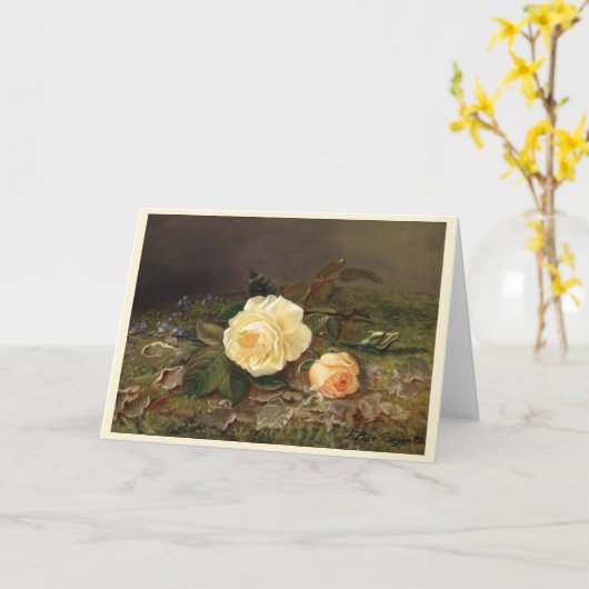 イエローローズズハッピーバースデー カード (黄色い花)