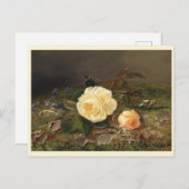 イエローローズズハッピーバースデー ポストカード (正面/裏面)