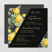 イエローローズズブライダルシャワー 招待状 (正面/裏面)