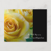 イエローローズズ結婚式招待状と好意 インビテーションポストカード (裏面)