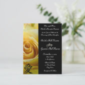 イエローローズズ結婚式招待状と好意 インビテーションポストカード (スタンド正面)