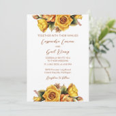 イエローローズズ結婚式招待状 招待状 (スタンド正面)