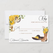 イエローローズチャ素朴ロウェスタンキンセアニェラ 出欠カード (正面)