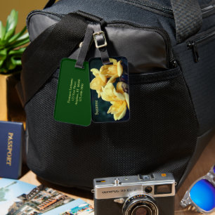 イエローローズトリオパーソナライズされた ラゲッジタグ