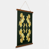 イエローローズトリオ抽象芸術 吊り下げ型タペストリー (傾斜あり)