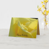 イエローローズハッピーバースデー カード (黄色い花)