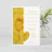 イエローローズハートデザインホテルウェディング セーブザデート (スタンド正面)