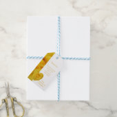 イエローローズハート結婚デザイン ギフトタグ (より糸付き)