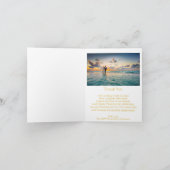 イエローローズハート結婚デザイン サンキューカード (内部)