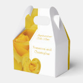 イエローローズハート結婚デザイン フェイバーボックス (裏面サイド)