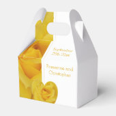 イエローローズハート結婚デザイン フェイバーボックス (正面サイド)