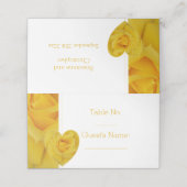 イエローローズハート結婚デザイン プレイスカード (外部開封)