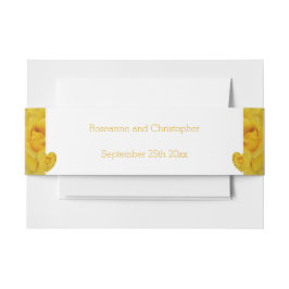 イエローローズハート結婚デザイン 招待状ベリーバンド