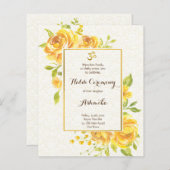 イエローローズバジェットハルディ招待状 (正面/裏面)