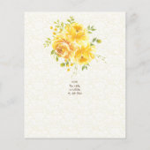 イエローローズバジェットハルディ招待状 (裏面)