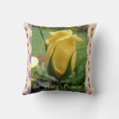 イエローローズバッドピースインスピレーション引用文クッション クッション (裏面)